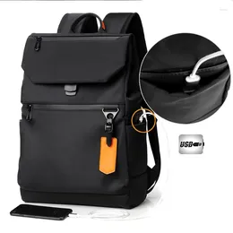 Backpack High Quality Waterproof Men's Laptop Fashion Brand Designer Black For Business Urban Man USB Charging