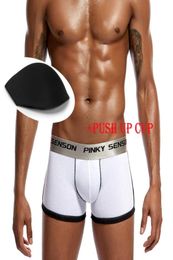 Underpants PINKY SENSON Brand Mens Underwear Boxers Bulge Enhancing Push Up Cup Men Shorts Trunk Enlarge Panties5780186
