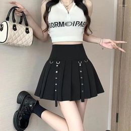 Skirts 2024 Fashion Streetwear Women Skirt Korean High Street Gothic Harajuku Y2K Summer Sexy Black Faldas Mujer