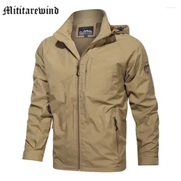 Men's Jackets Spring Autumn Jacket Coat Male Sportswear Windproof Solid Versatile Casual Fashion Hoodie Military For Men