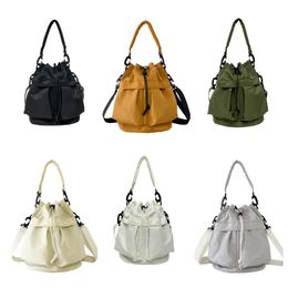 2024 top luxury Designer Single Shoulder Crossbody Fashion Casual Bucket Bags Large Capacity black Nylon Handheld Drawstring Bag