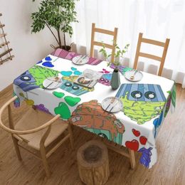 Table Cloth Colourful Cute Lovely Melting Ice Cream Hearts Tablecloth 54x72in Soft Decorative Border Indoor/Outdoor