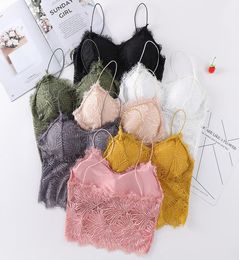 Camisoles Tanks Top Women Leprechaun Small Sling Lace Beautiful Back Wrapped Tube Girl Sexy Fashion Sports Bra Ladies Vest Under3433417