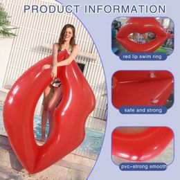 Sand Play Water Fun Red Lip Swimming Pool Inflatable Flash Poo Q240517