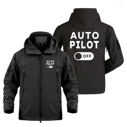 Men's Jackets Autumn Winter Multiple Pockets Pilots Coats Men Outdoor Military Warm SoftShell Auto Pilot OFF Man Coat Jacket