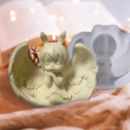 Baking Moulds 2024 Angel Princess Candle Silicone Mould Wing Girl Cake DIY Home Decoration Jewellery Making Accessories Christmas