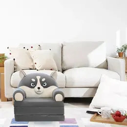 Pillow Foldable Sofa Cute Cartoon Lazy Children Flip Open Pad Bed For Bedroom Without Liner Filler Fast
