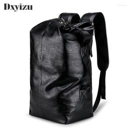 Backpack Leather Male Functional Bags Men Waterproof Pu Big Capacity Bag Simple Design School For Teenager