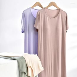 Women's Sleepwear Summer Solid Colour Pyjamas Oversized Thin Maternity Loose Fitting O-Neck Short Sleeved Casual Home Clothes
