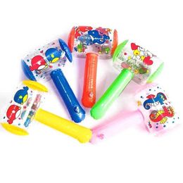 Sand Play Water Fun 6 random inflatable hammers with bells cute cartoon blow Moulding party supplies inflatable toy swimming pool baby toy childrens toys Q240517