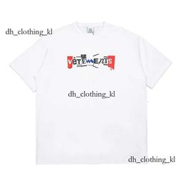 Men's T-Shirts 2024Ss Harajuku Vetements Only T-Shirt Top Designer T Shirt Women 1 1 B Quality Letter Printed Top Tees VTM Short Sleeve Survetement Shirt Y2k 149