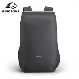 Backpack Kingsons 15.6'' Waterproof Backpacks USB Charging School Bag Anti-theft Men And Women For Laptop Travelling Mochila