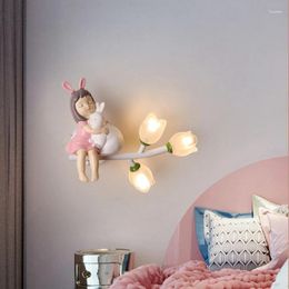 Wall Lamp Children's Room Bedside Lamps Cartoon Creative Boy Girl Bedroom Decor Lights LED Eye Protection 3 Color Temperature