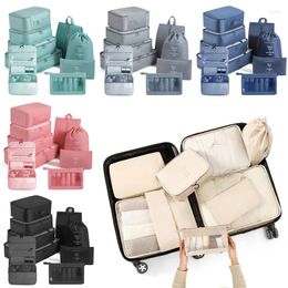 Cosmetic Bags 9Pcs/Set Travel Storage Bag Large Capacity Suitcase Luggage Clothes Sorting Organiser Set Pouch Case Shoes Packing Cube