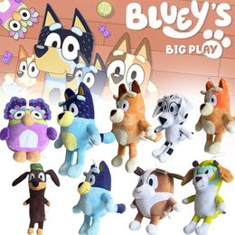 New Cute 9 style Bluey plush sausage dog Spotted Dog display gift game prizes