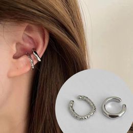 Backs Earrings 2024 Arrival Texture Ear Cuff C Shaped Punk Clips No Pierced Cartilage Earring For Women Simple Earcuffs Y2K Jewellery