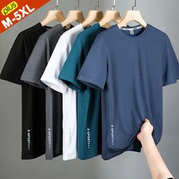 Summer TShirts Men Fast Dry Cool Basic Tshirts Male Tee Shirt Boys Fashion Camping Top Clothing Plus Size M5XL 240510