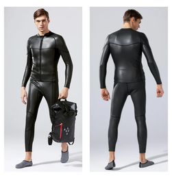 Neoprene rubber mens diving suit top jacket long sleeved diving suit pants size S-3XL 240509
