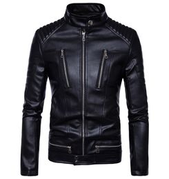 2017 mens faux fur coats clothes fashion pilot motorcycle imported pp skull leather jacket men slim fit B0131579043