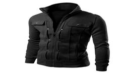 2018 Autumn Winter Warm Retro Mens Tactical Jacket Slim Fit Fleece Coat Causal Sweatshirts Chaquetas Hombre 3XL 4XL Plus Size2637565