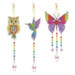 Decorative Figurines 5D DIY Diamond Drawing Dream Catcher Wind Chimes Crystal Pendant Hanging Ornament Craft Mosaic Kit Home Wall Door Decor