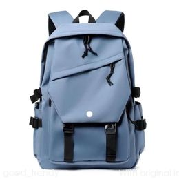 Lululemo Bag LL Outdoor Backpack Trend Backpack Simple Couple Backpack Junior High School College Student Bag Fashion Large Capacity Outdoor Sports Bag 378