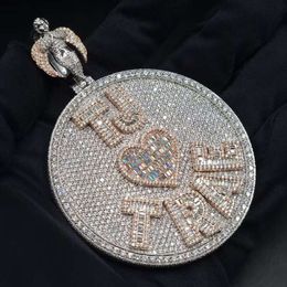 Factory Vvs Moissanite Diamond Necklace Iced Out Hip Hop Letter Name Pendant Chain For Men Custom Fine Jewellery