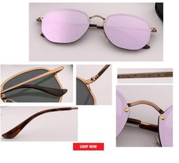 2019 top designer Fashion Women BLAZE Style HEXAGONAL Metal Sunglasses Vintage Classic Rivets Brand Design Sun Glasses Oculos De S8154562