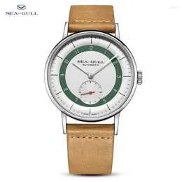 Wristwatches Seagull Men Watch Automatic Mechanical Ultrathin Belt Waterproof Sapphire Glass Casual Men's Wristwatch Clock 6101