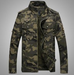 New Men Army Military Jacket Whole Men Zipper Camouflage Tactical Camouflage Casual Fashon Bomber Polyester Jackets4494213