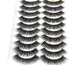 2020 NEW 10 pairs 100 Real Mink Eyelashes 3D Natural False Eyelashes Mink Lashes Soft Eyelash Extension Makeup Kit Cilios 3D1223186365