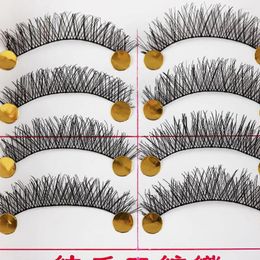 False Eyelashes 10 Pair Cross Natural Long Fake Lash Black Makeup Tool