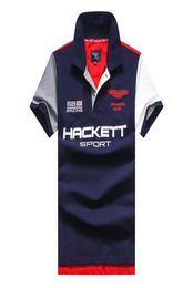 Men Hackett London Polo Shirt England Fashion Mens HKT Racing Polos Camisa Brit Casual Short Sleeve UK TShirt Jerseys Tees White 1026165