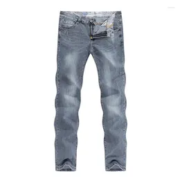 Men's Jeans Arrivals Mens Brand Slim Straight Regular Fit Stretch 2024 Summer Denim Pants Men Vintage Cowboys Top Quality