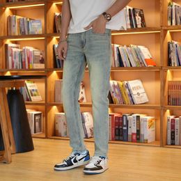 Men's Jeans Washed Retro Nostalgic Summer Thin Straight Slim Fit 2024 Trendy Street Youth Fashion Korean Style Pants