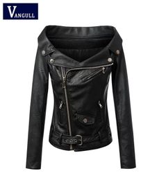 Woman shoulder faux leather jacket women motorcycle jacket 2016 Spring autumn outerwear coats Short zipper basic jackets Y2001011479616