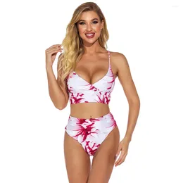 Women's Swimwear 2024 Bikinis Women Swimsuit Female Bandeau Brazilian Bather Tie-dye Bikini Set Biquini Bathing Suit Beachwear