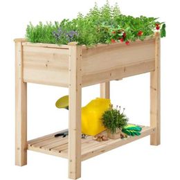 Planters Pots Horticultural cultivation garden bed plant box with legs and storage rack made of wood lifting vegetable growth bed used for flowers/herbsQ240517