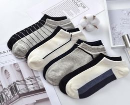 Whole mens womens socks 12 pairs Classic unisex High Quality pure cotton Stripe print Breathable ankle sock outdoor Sports win8736888