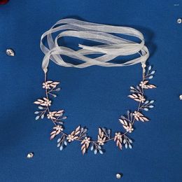 Hair Clips Crystal Flower Vine Band Headband Tiara For Women Bride Girl Rhinestone Headdress Wedding Bridal Accessories Jewelry