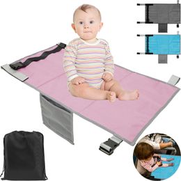 Kids Travel Airplane Bed With Storage Bag Portable Baby Airplane Car Seat Extender Leg Rest Hammock for Children Travel 240518