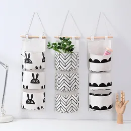 Storage Bags Wall Hanging Device Bathroom Bag Folding Basket Closet Cosmetics Toy