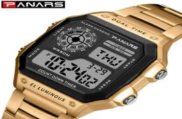 PANARS Business Men Watches Waterproof G Watch Shock Stainless Steel Digital Wristwatch Clock Relogio Masculino Erkek Kol Saati 216618585