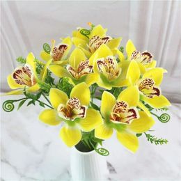 Decorative Flowers Artistic Home Decoration Pography Props Party Celebration Silk Flower Fake Artificial Orchid Desk Ornaments