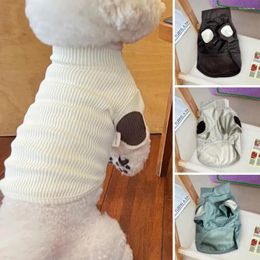 Dog Apparel Cat Sweatshirt Round Neck Pet Sweater Small Spring Fall Soft Breathable Short Sleeve For Dogs