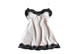 lingerie porno Women Sleepwear Sleeveless Strap Nightwear Lace Trim Satin Cami Top Pyjama Sets women Pyjamas sexy 82588814