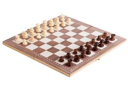 3 in 1 30 30CM Folding Board Wooden International Chess Game Pieces Set Staunton Style Chessmen Collection Portable Board Game282g5671468