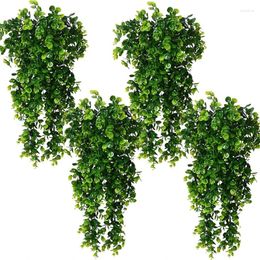 Decorative Flowers Artificial Rattan Eucalyptus Wall Hanging Simulation Greenery Fake Plants Vine Diy Bedroom Home Outdoor Decor Plant