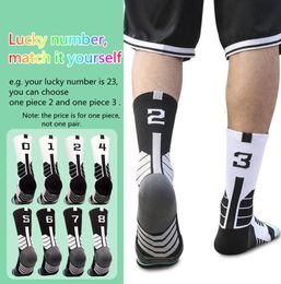 Unisex Custom Lucky Number match yourself Basketball Socks Sports Socks Thickened Towel Bottom Cycling Running Adult Socks 2206083730559