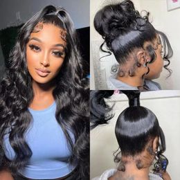 Body Wave Lace Front Wigs Human Hair For Women Glueless Pre Plucked Brazilian HD Natural Color